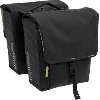 New Looxs Tulum Double Detachable - Dubbele Fietstas - 100% Gerecycled Polyester - Geschikt voor Elektrische Fietsen - Past op elke Bagagedrager - Afneembare Fietstas - 32 Liter - Zwart