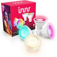 Innr smart GU10 lamp - Zigbee - geschikt voor Philips Hue - LED spot - wit en gekleurd licht - slimme lamp - ledlamp dimbaar - 410 lumen - 4 pack