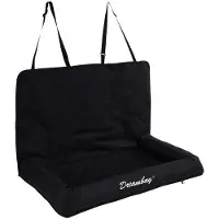 Flamingo Autostoel hond – Autostoel Dreambay Zwart – 91x50x58cm – achterbankmodel & waterafstotend – veilig reizen