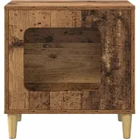 vidaXL Kattenhuis Oud hout 51 x 30 x 52 cm Bewerkt hout