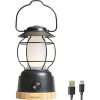 Skandika LED-lamp Kiruna Jord - Retro outdoor campinglamp met powerbank, traploos dimbaar, draadloos, oplaadbaar, USB, warm- en koudwit, stalen frame, 200 uur brandduur | tafellamp, hanglamp