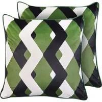 Beliani SWAY - Set van 2 tuinkussens - Meerkleurig - 45 x 45 cm - Polyester