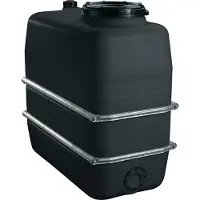 Graf ruimtebesparende tank 1100 L zwart van voedselveilig PE