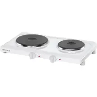 Rommelsbacher dubbele kookplaat, model Thl 2597, kleur: wit, vermogen: 2500 watt