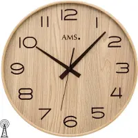 AMS 5522 Wandklok zendergestuurd hout 40 cm u00c3