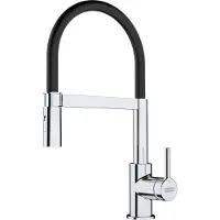 Franke Lina - Keukenkraan FC 6085.031 met flexibele arm en vuistdouche, chroom/zwart 115.0626.085