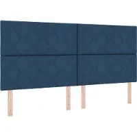 vidaXL LED Hoofdbord Blauw 200 cm Stof