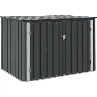 vidaXL Tuinopslagdoos Zwart 151,5 x 107 x 100 cm Staal