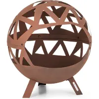 Blumfeldt Vuurschaal, Robuuste Stalen Vuurschaal 68 cm, Mobiel, Met Onderstel, Weerbestendig, Rond