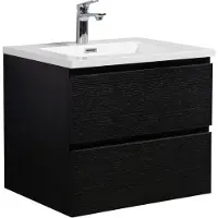 Badplaats Badkamermeubel set angela 60cm zwart badmeubel met