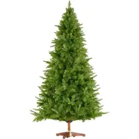 TecTake Kunstkerstboom Cupid - Natuurgetrouwe uitstraling met flexibele takken - Dichte diepgroene naalden - Snelle opbouw met steeksysteem - Inclusief inklapbare standaard - 220cm - 907 takken