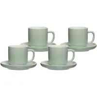 Ritzenhoff & Breker Espressotassen mit Untertassen Jasper 100 ml Set van 4