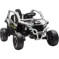 AIYAPLAY Kids Electric UTV-Kunststof, Staal-100L x 64B x 56H cm-Grijs