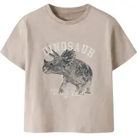 Name it MINI T-shirt grijs Jongens Stretchkatoen Ronde hals Printopdruk - maat 104
