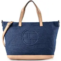 Tom Tailor Shopper 'Gilda' beige / blauw