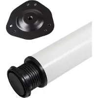 Sotech 1 stuk Tafelpoot Hoogte 710 mm Ø 76 / 80 mm staal met wit oppervlak belastbaar tot 75 kg Bureaupoot met 32 mm hoogteverstelling