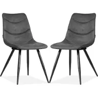 MX Sofa Stoel Crazy - Antraciet (set van 2 stoelen)