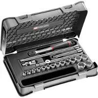 Facom KOFFER 6-KANT METRISCHE DOPPEN 3/8" - 20 STUKS - J.161B | J.161-3P6 - J.161-3P6