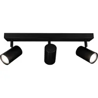 LEDVION LED Plafondspot Zwart 3-lichts Rechthoek GU10 3W neutraal wit