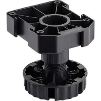 Sotech 5 x Set van 4 meubelpoten zwart met sokkelhoogte 90 mm