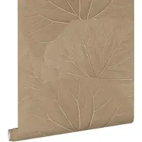 ESTAhome behang bladeren zand beige - 53 cm x 10.05 m - 139917