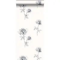 ESTAhome behang rozen blauw - 53 cm x 10.05 m - 127610