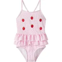 Name It Mini Badpak 'NMFZAMMER' pastelroze / rood / wit