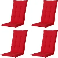 Madison tuinkussens hoge rug panama red 123x50 - 4 stuks