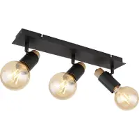 Globo Lighting Plafondlamp Spot zwenkbaar Woonkamerlamp 3 vlammen 3x E27, LxH 48,5 x 14,5 cm