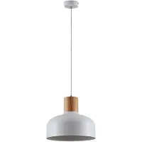 LINDBY Hanglamp Carlise, dimbaar, wit / opaal, Woon-/ Eetkamer, metaal, Scandinavisch, hanglamp