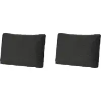 Madison lounge rugkussen rib black ca. 40x60 cm set van 2