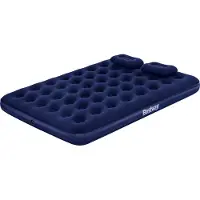 Bestway Twee Persoons Luchtbed met Pomp en Kussens - 203x152x22 cm - Luxe en Comfort
