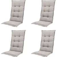 Madison tuinstoelkussen hoge rug napels ca. 123x50 cm set van 4