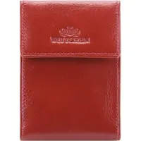 WITTCHEN Italy Collectie - Lederen Kaart Houder - Simpel Rood - 11cm x 8cm