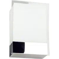 LINDBY Wand uplighter MALTHE, dimbaar, chroom / zilver, Hal, metaal, Modern, Wandlamp