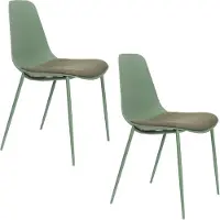 Housecraft living Eetkamerstoel Altas set van 4 | kunststof groen 48.5x88x49 cm eetkamerstoelen | NADUVI