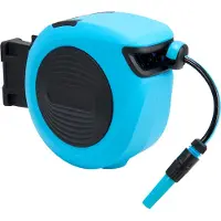 Brixy Wandslangbox - 15 Meter - Slanghouder - Tuinslang Met Haspel - 180° Draaibaar - Automatisch - Slanghaspel