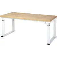 RAU Werktafel serie adlatus 600, 2000 x 900 x 740-1140 mm, beuken massief blad