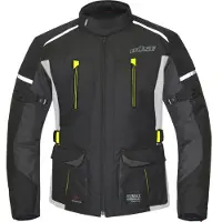 Büse Rider Dames Zwart Grijs Geel Waterdicht Textiel Jas Maat 36