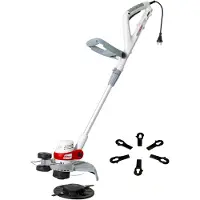 Ikra elektrische grastrimmer IGT 650 D-TC | 650 W | snijbreedte 30 cm | TwinCut-systeem | beschermbeugel voor planten | inclusief garenklos, nylonmes