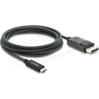 DeLOCK Coaxial USB Type-C to DisplayPort cable (DP Alt Mode) 4K 60 Hz with braided coating 2 m