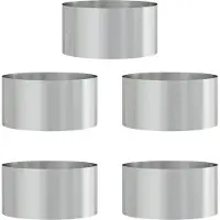 vidaXL Plantenring 5 st Zilver 40 x 40 x 20 cm Gegevens staal