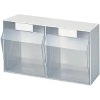 Lockweiler Opbergbakstelling | H353xB600xD306mm | 2 x F | kunststof wit | 1 stuk - 1500213 1500213