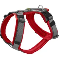 Hunter - Maldon Up - Hondentuig M/L, rood/grijs