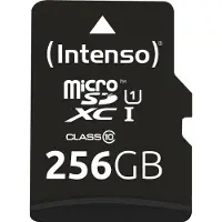 Intenso Premium microSDXC-kaart 256 GB Class 10, UHS-I Incl. SD-adapter