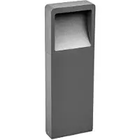 LUCANDE Sokkellamp buiten LEYA, zwart, Aluminium, Modern, LED buitenlamp