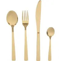 Homla - Cutlery Set - FABRO - Gold - 24 Pieces
