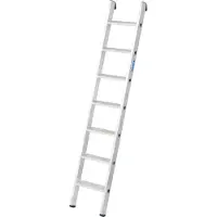 Krause enkele ladder, TRBS 2121-2, werkhoogte 2900 mm, 7 antisliptreden met profiel T 80 mm, voetdoppen, aluminium