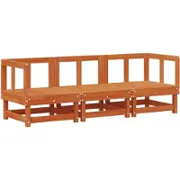 vidaXL Sectie Sofa Eenheden Massief grenenhout Waskleur Bruin