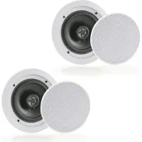 Pyle Bluetooth Luidsprekers – Plafondluidsprekers - 2-Weg Luidsprekersysteem – Bluetooth Speakers- Plafondspeakers - Inbouwluidsprekers voor Thuis - Stereogeluid -150 Watt